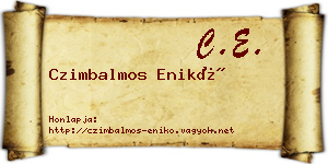Czimbalmos Enikő névjegykártya